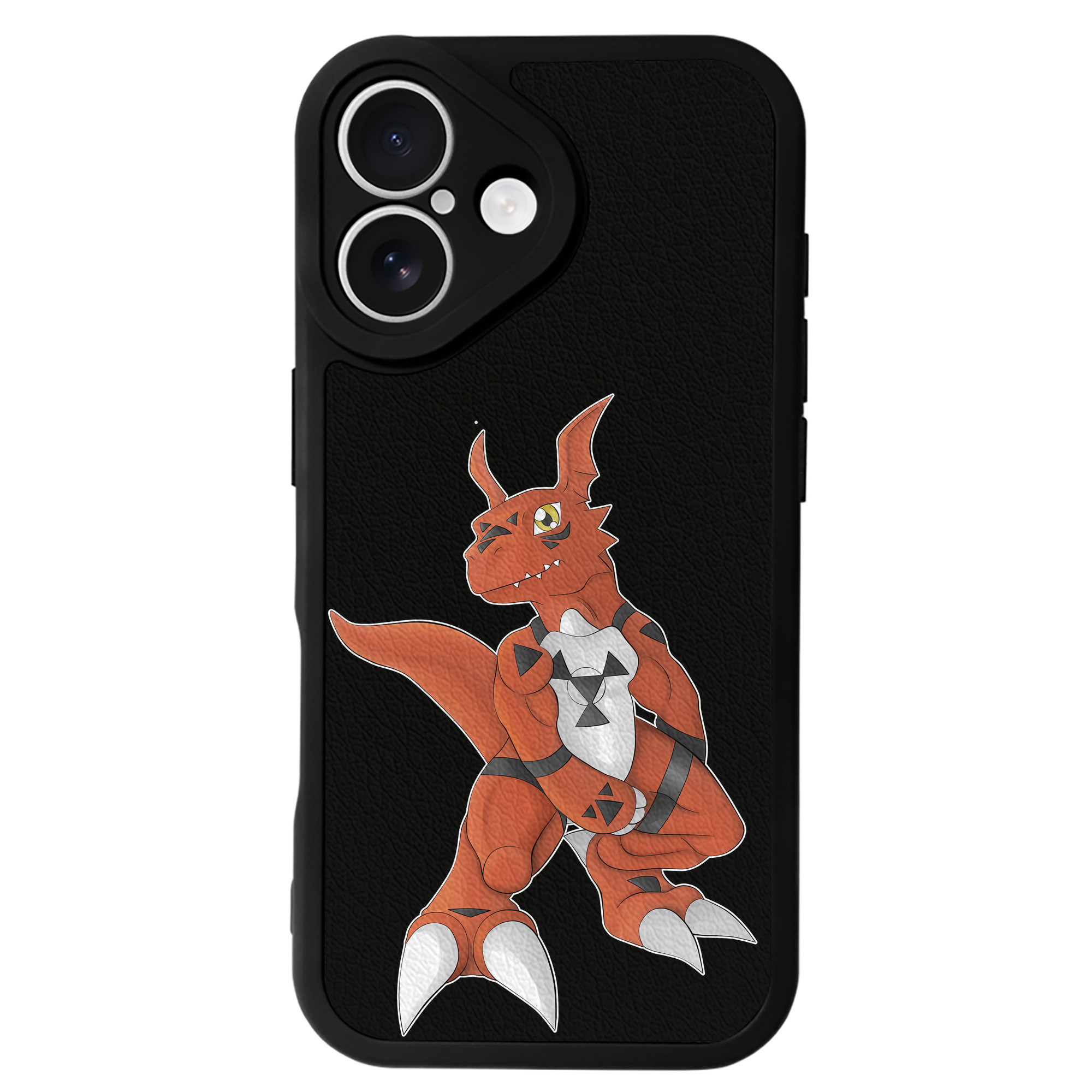 （画像用） Digimon デジタルモンスター/デジモン 【iPhone 16シリーズ対応】シリコンスマホケース（レザー調） 材質：シリコン